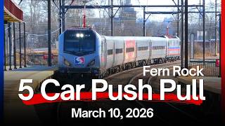 5 Car Push Pull West Trenton Express 6334 at Fern Rock - March 10 2025