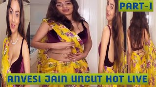 Anveshi Jain Hot Latest Live Today New Anveshi Jain Hot Saree Live Part 1