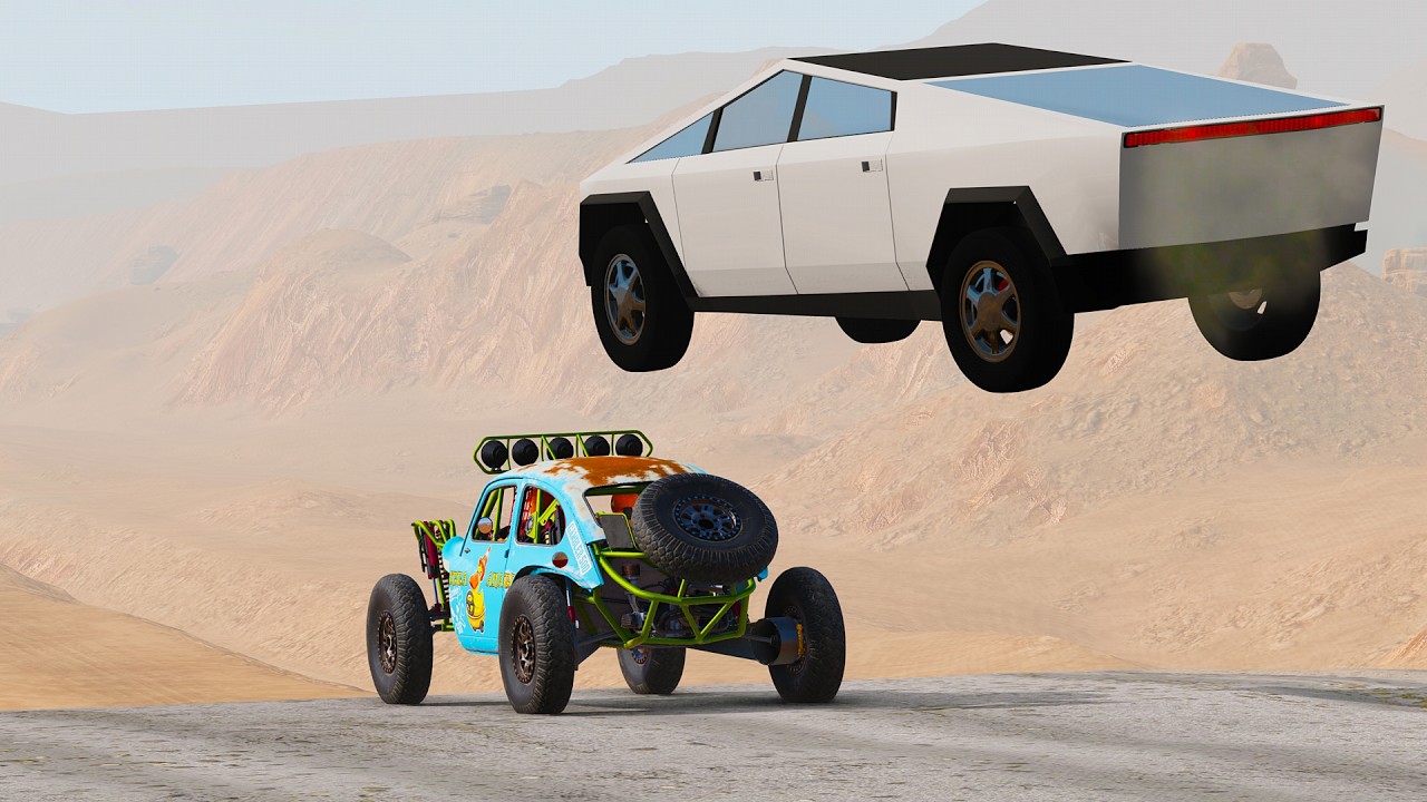Cars vs Cybertruck #9 - BeamNG Drive | xxbdmnxx
