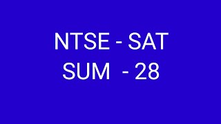 NTSE SAT SUM 28