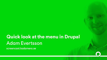 Drupal: Quick look at the menu in Drupal