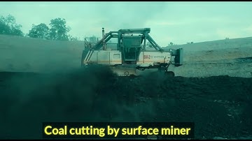 Coal cutting by continuous surface miner in opencast working #surfaceminer