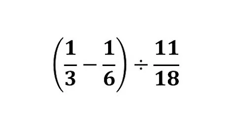 Order of Operations with Fractions: (Difference)/(Fraction) Positive