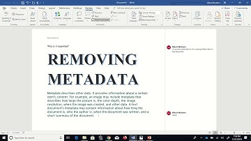 How to remove metadata from the latest Word Document (2019).