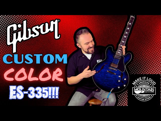 Gibson Custom Color ES 335 Figured Top - Deep Ocean Burst