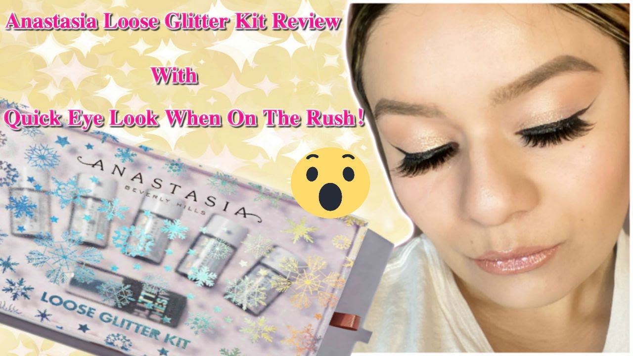 No MAKEUP BRUSHES NEEDED! Anastasia Loose Glitter Kit Review With A Super Fast Eye Look