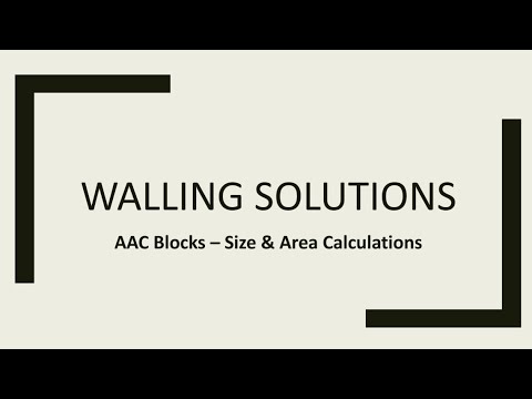 AAC Blocks - Size & Area Calculations