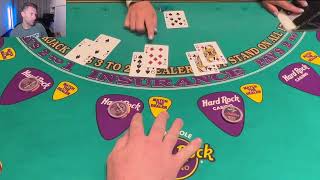 FULL TILT MR. HAND PAY GOES TO WAR WITH HARD ROCK CASINO PLAYING $5,000 a HAND PLAYING BLACK JACK! screenshot 2