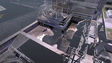Kaufman Sewer Plant Scanned with Trimble SX 10 Laser Scanner and Processed using Autodesk Recap