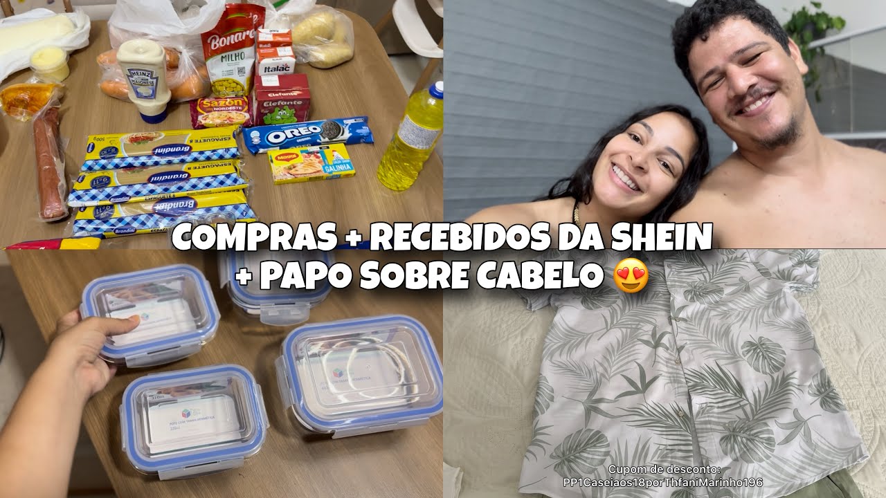 COMPRAS DE MERCADO, RECEBIDOS DA SHEIN + PAPO SOBRE CABELO ❤️