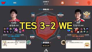 TES 3 2 WE 赛后数据雷达图 虎扑评分   LPL第一赛段骑士之路
