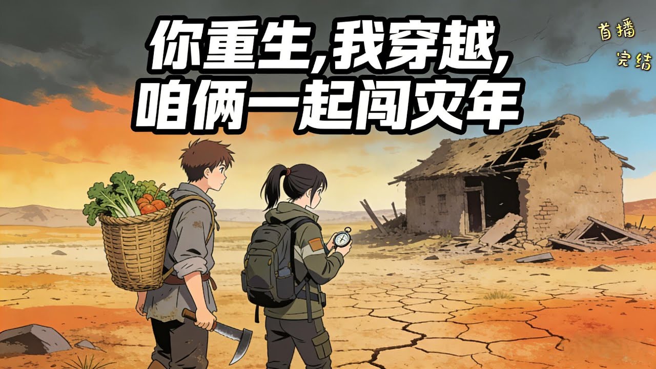 《你重生，我穿越，咱俩一起闯灾年》重生回来得知三个月后就是天灾，然后连夜卷空渣叔的家产，去府城买房装修。 四米高半米厚的院墙、通铺到底的地炕、几百平的暖房…… #有声漫画#种田#穿越#爽文#逃荒