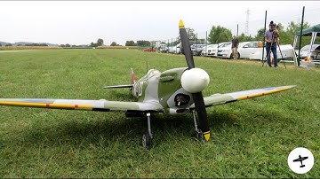 GIANT BRUTAL SOUND VINTAGE FIBERGLASS 1:4 RC SPITFIRE SCALE FLIGHT | Flight 1