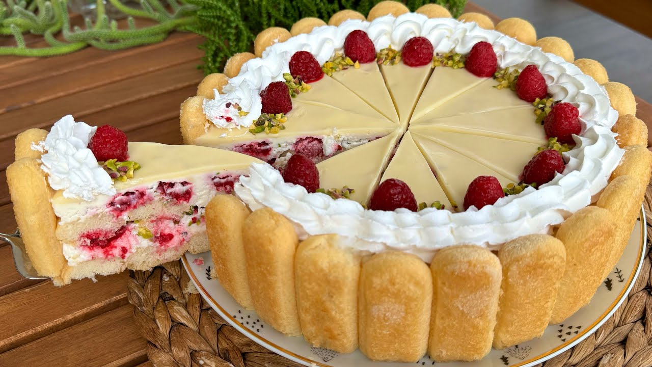 BU ZAMANA KADAR YAPTIĞIM EN KOLAY PASTA TARİFİ ❗️Frambuazlı Kedidili Pasta 🍇🍰Çiçekintarifleri