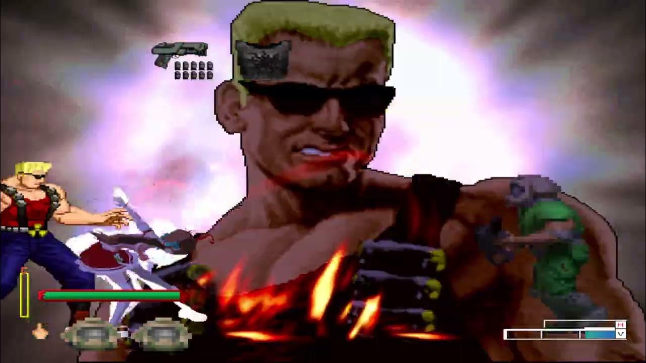 mugen 1.1 contra screenpack duke nukem & doom guy both 1p vs xinkeniang