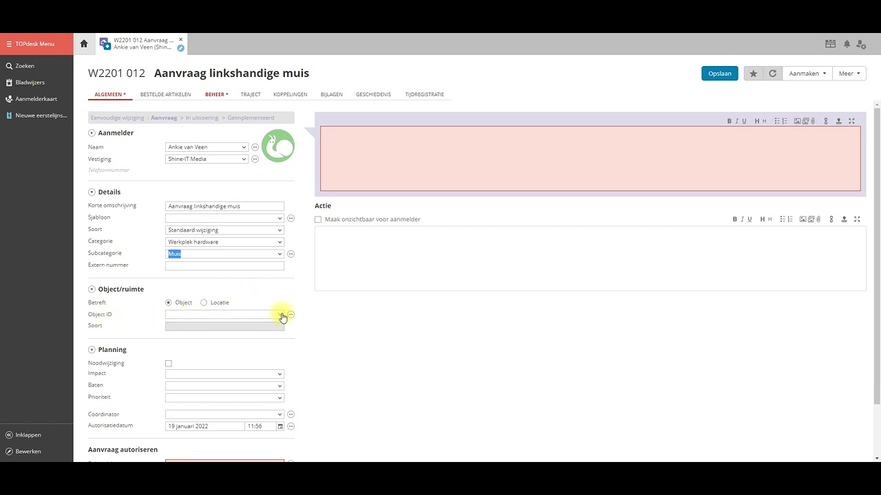 TOPdesk EDU ICT (Student) Wijzigingsaanvraag YouTube