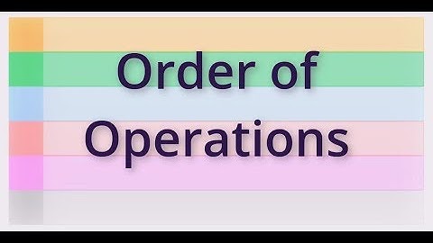 Order of Operations