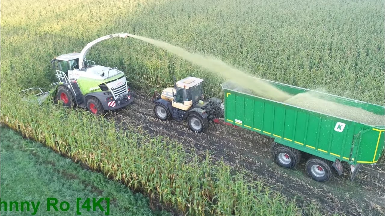 Maishäckseln mit LU Krumm mit Claas Jaguar 970, JCB, Deutz, Teil 8 2022 [4K]