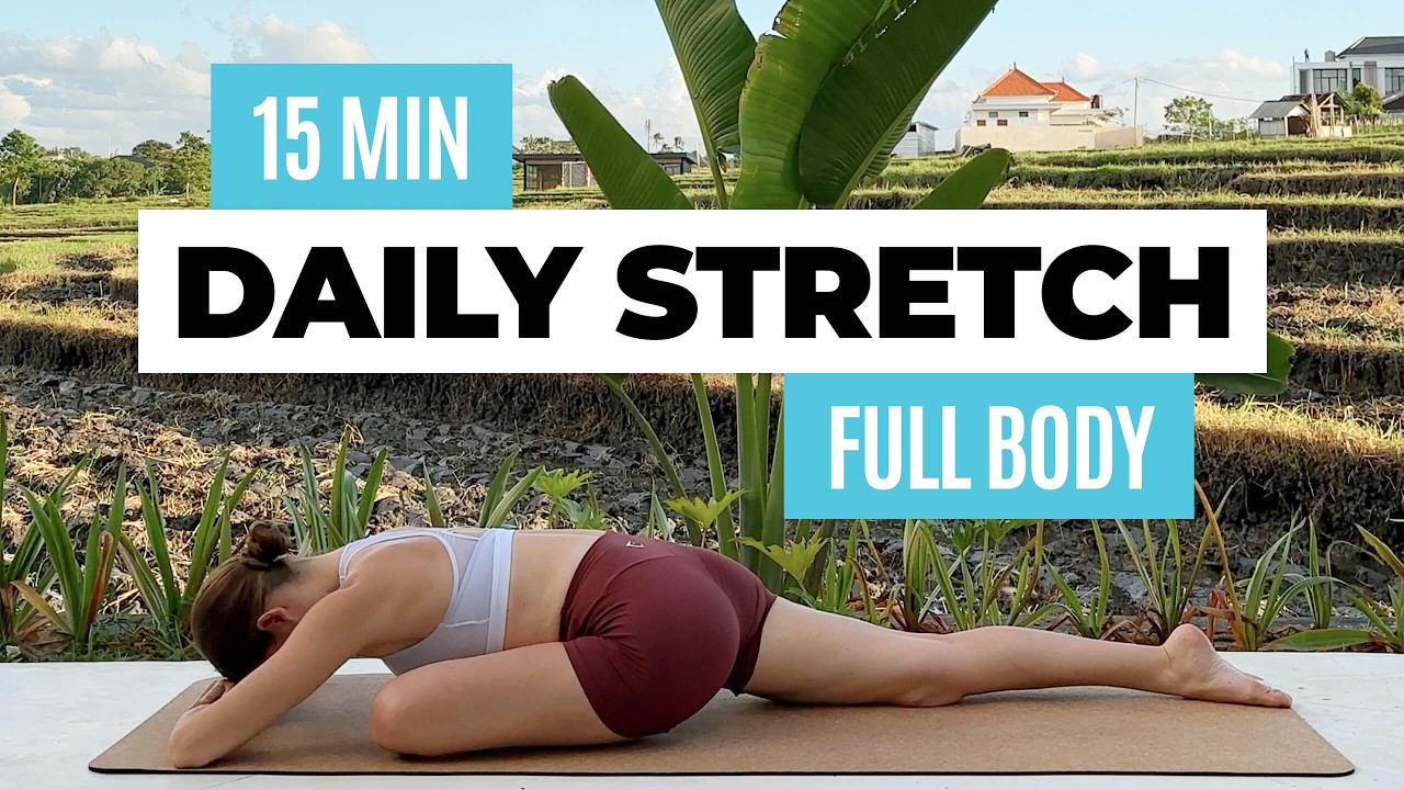 15 MINUTE DAILY STRETCH | No Talking Full Body Yoga Stretch 🧘‍♀️