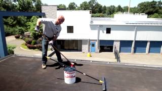 How to Apply Rubberized Roof Coating on flat roof - Karnak 229 AR Elastomeric - black screenshot 3