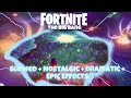 Fortnite big bang event  but slowed dramatic nostalgic and with epic effects