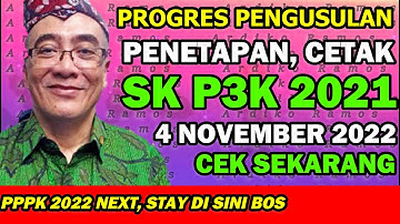 Progres Penetapan, Cetak dan Usulan NIP3K Terbaru Hari Ini