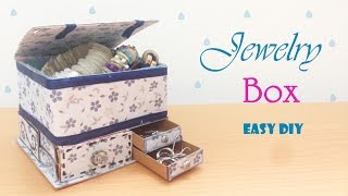 Diy jewelry organizers box | how to make a crafts in this tutorial
video, i will show you using cardbo...