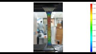 Uniaxial tensile test on a Thermoplastic polyurethane (TPU) sample with Digital Image Correlation
