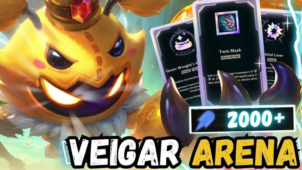 Double Twin Mask Veigar x Cassiopeia INSANE 2000+* AP Sharing Crazy Damage!! Arena League of Legends