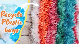 🤔How to recycle the plastic bags | DIY garland 🌸from plastic bags | Genius recycling idea😍