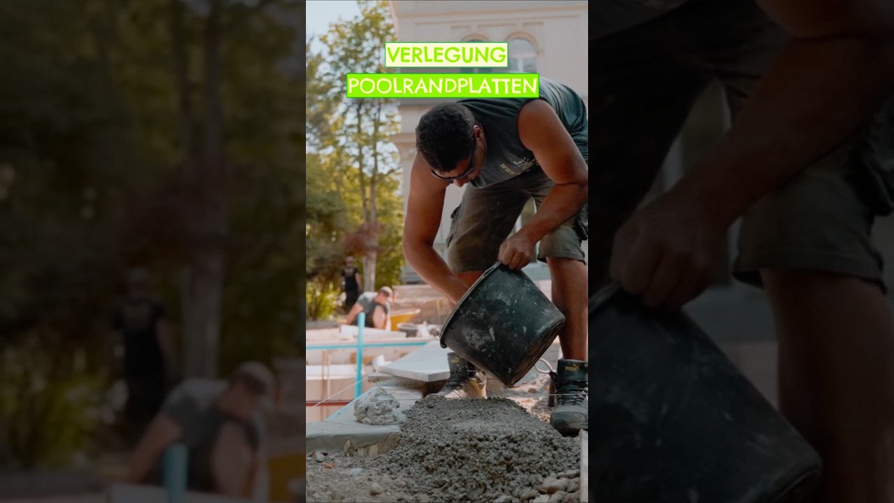 Verlegung von Poolrandplatten!