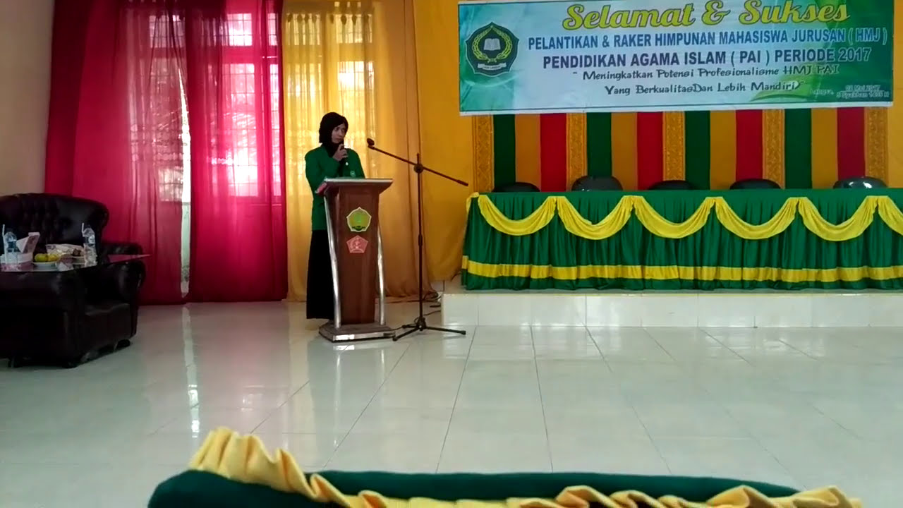 Laporan Ketua Panitia pada acara pelantikan HMJ PAI YouTube