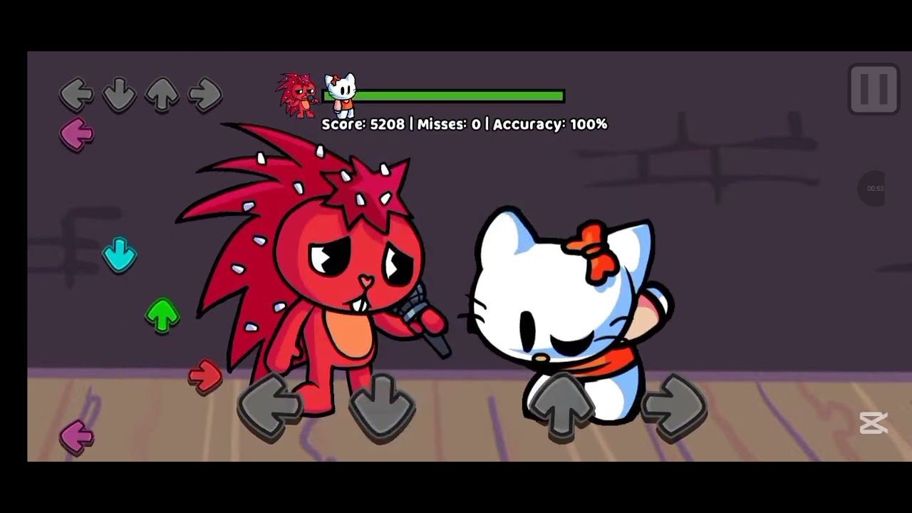 FNF Go For The Goal But Flaky And Hello Kitty ( Not Cover )