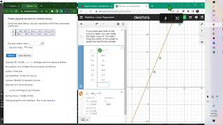 MTH128 Chapter 12 finding correlation using desmos