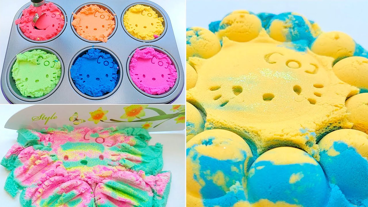 HELLO KITTY | Kinetic Sand | Satisfying Video | ASMR Compilation #54