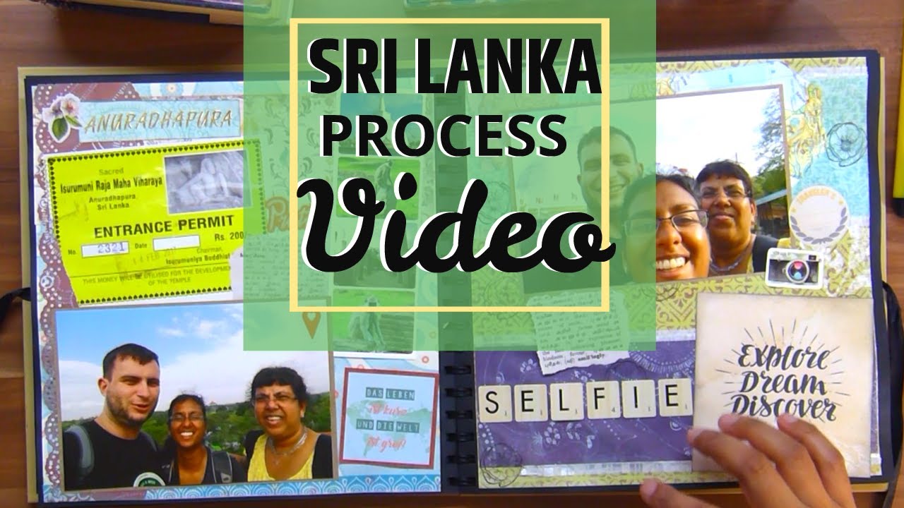 3 layouts of SRI LANKA travel scrapbook album Process video, easy, simple, fast YouTube