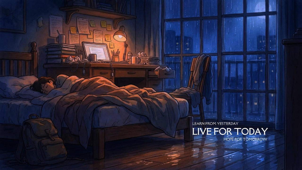 🔴 LIVE Rain for Sleep 🌧️ Cozy Night Lo-Fi Ambience Soundscape