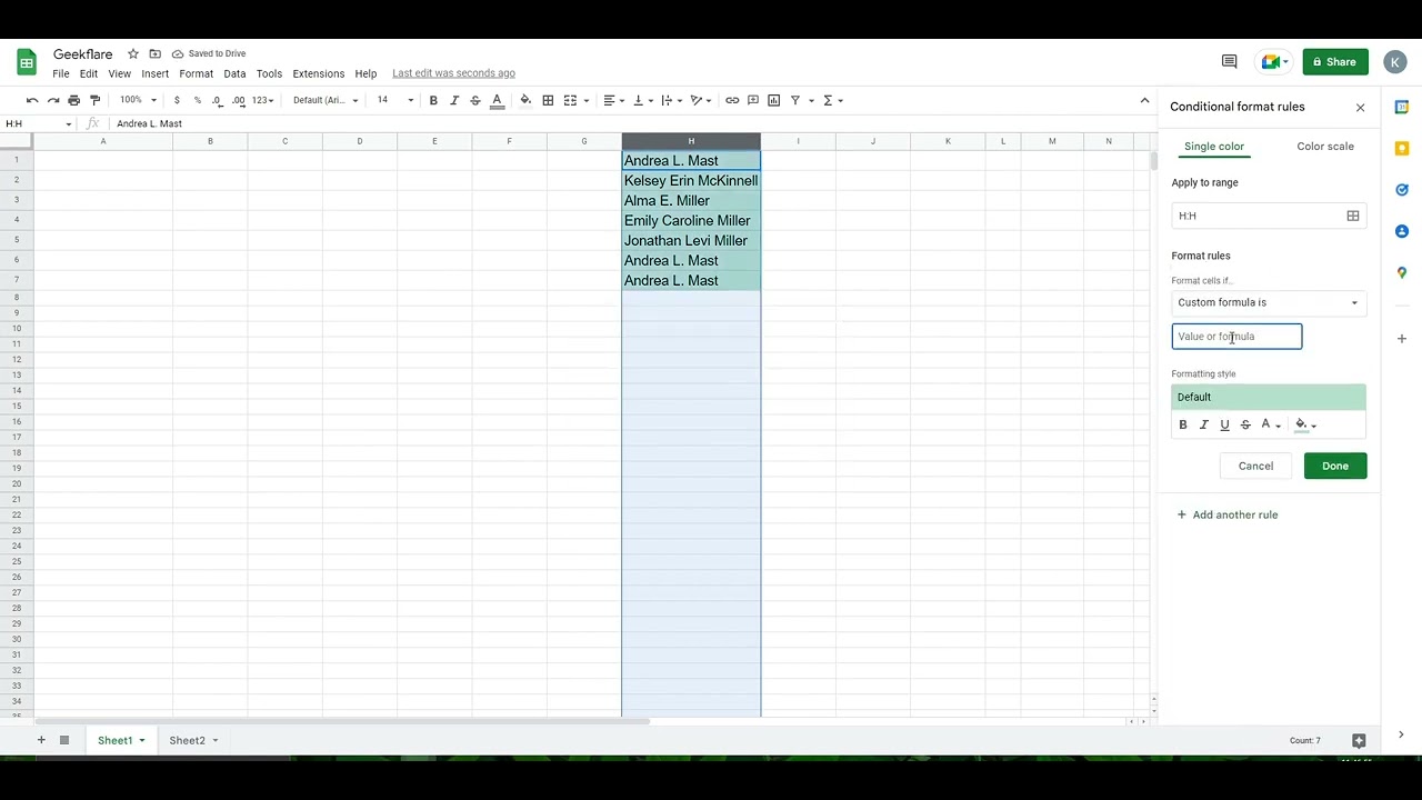 Comment Figer Une Ligne Sur Google Sheet