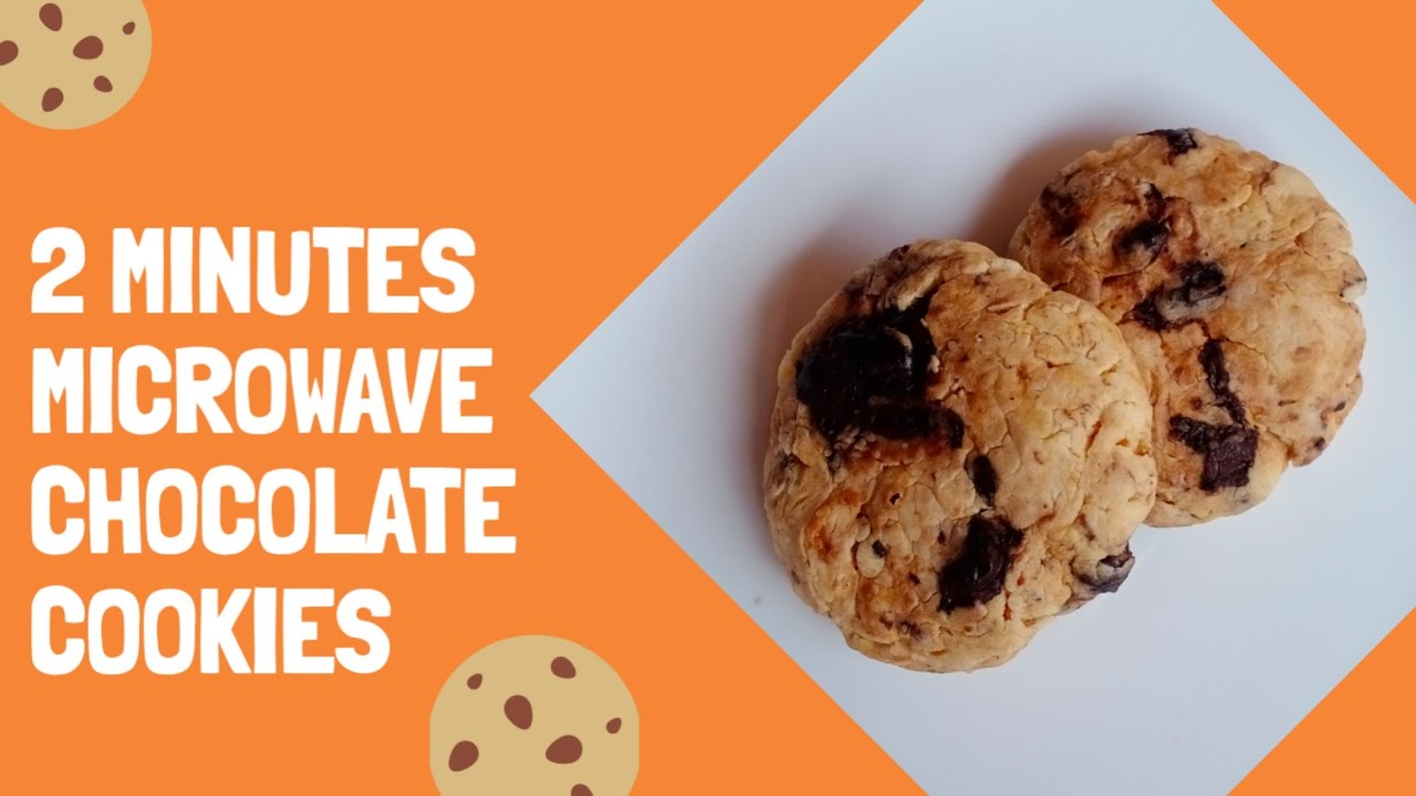 2 Minutes Microwave Chocolate Chip Cookies Bakery Style Cookie Easy