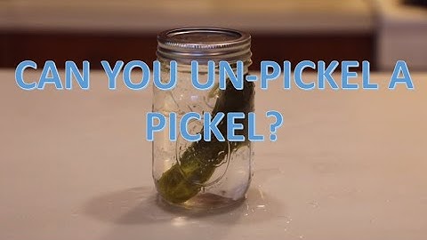 Can You Un-Pickle a Pickle?