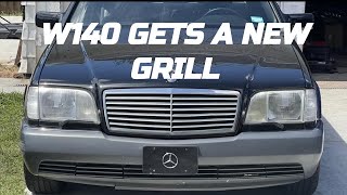 How to replace w140 front grill