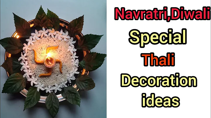 Navratri,Diwali ,Beautiful thali decoration ideas #thalidecoration  #video #viral #art