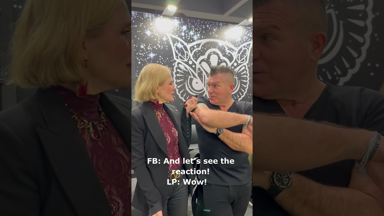 Asking Lorenzo Pazzaglia what he thinks about the new perfume!