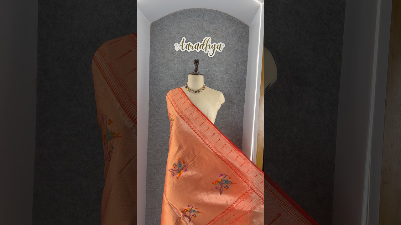 Pure Fully Zari Woven Parrot Motif Paithani Dupatta