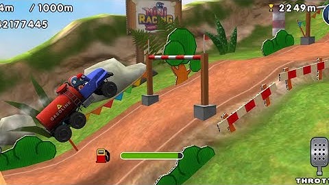 Mini Racing adventure game pro tanker truck 🚒 / bumpy backyard road single mode #androidgameplay