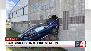 Car crashes into Ferguson fire station