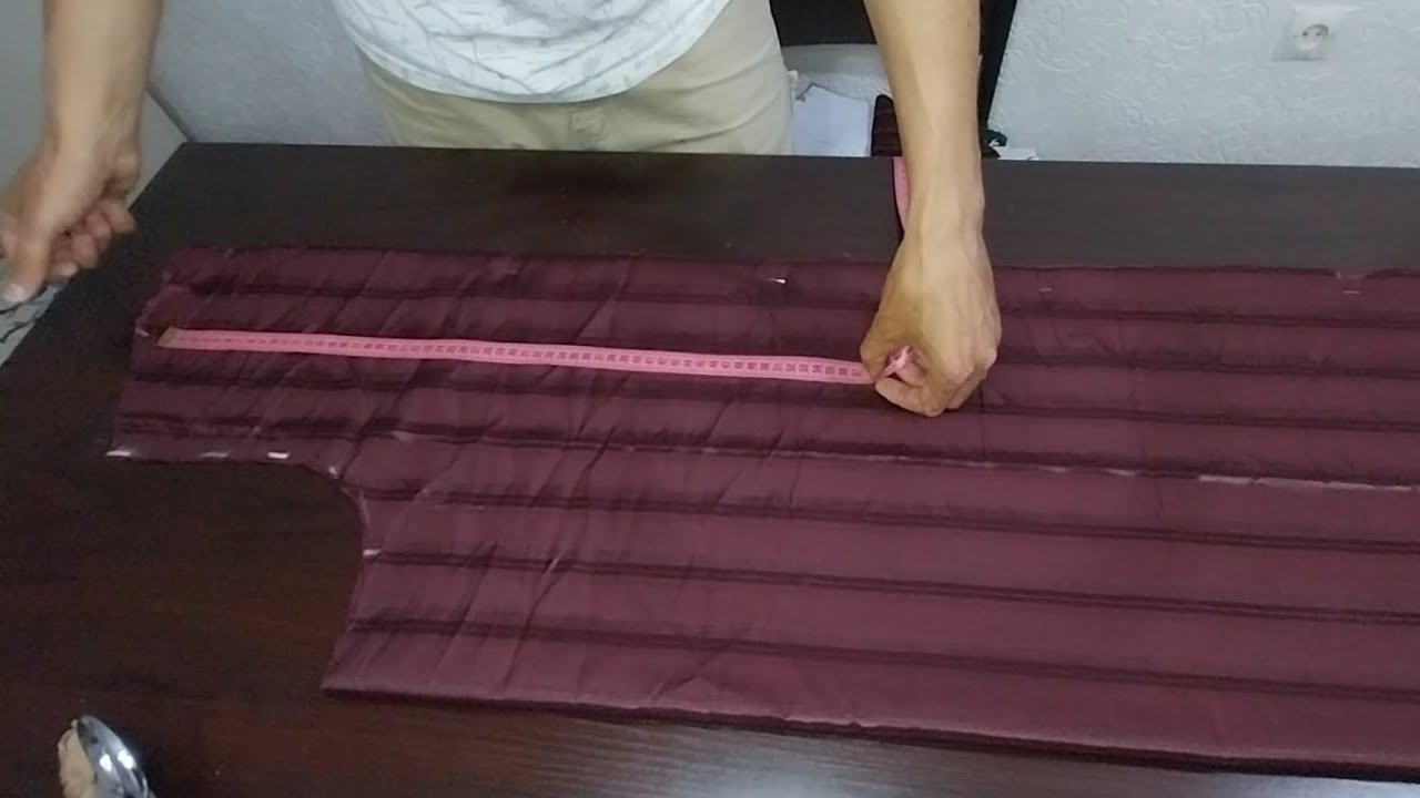 كيفية فصالة قفطان عادي بالتنكيس ( ثوب مخطط) بالطريقة الصحيحة✔️