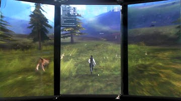 Guild Wars 2 Beta PvP Ranger 3-Way GTX 680 SLI Sony FW900 Fresnel Lens Surround Setup