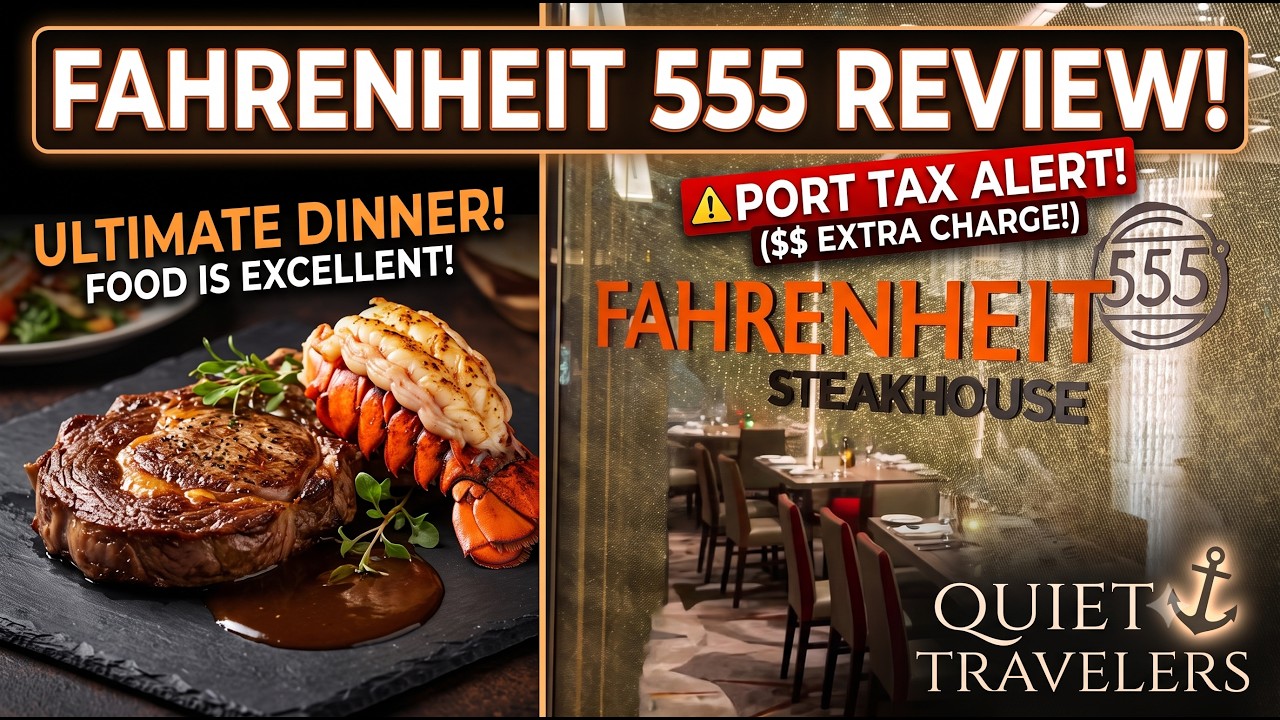 Fahrenheit 555 Steakhouse Review | Carnival Mardi Gras Specialty Dining + Port Tax Warning