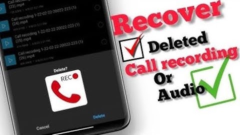 Delete call recording recovery | mp3 & audio recovery app for android | delete recording recovery
